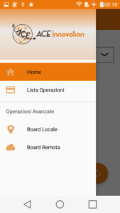Menu Ace Controllo relè