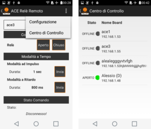 Board Remota ACE Controllo Relè