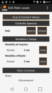 Scan & Connect Ace Controllo Relè